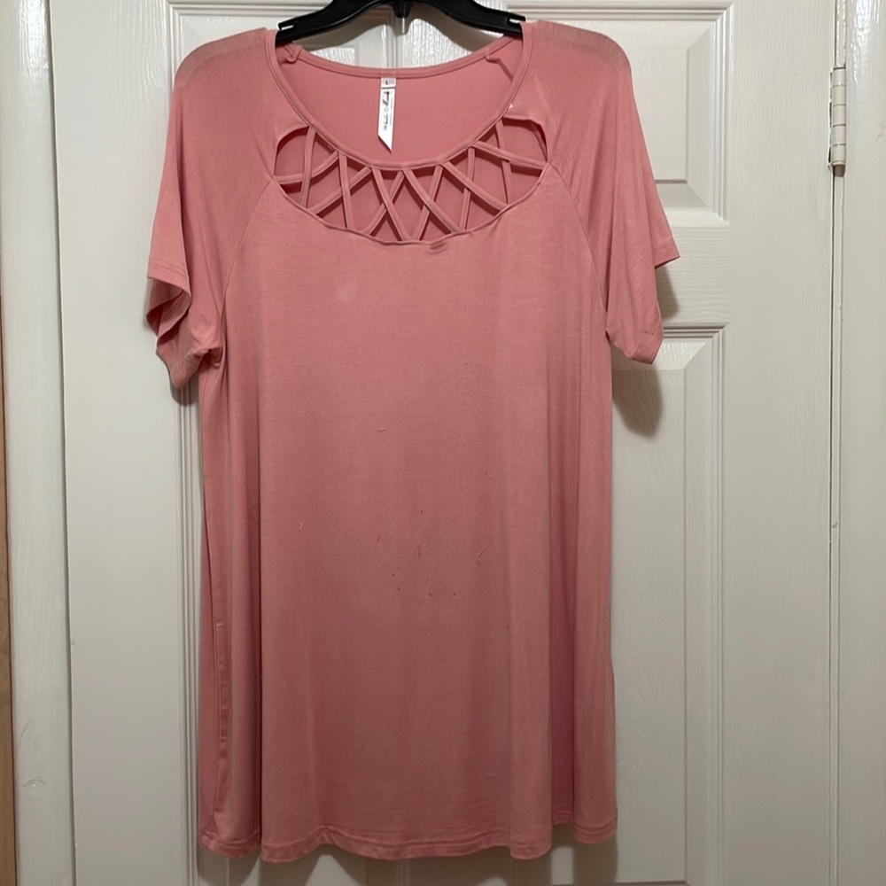 Long short sleeve loose top